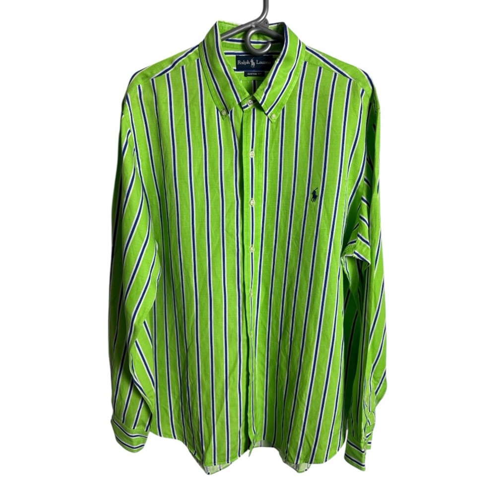 Ralph Lauren Custom Fit Silk & Linen Custom Fit Button Down XL Extra Large - Picture 2 of 9